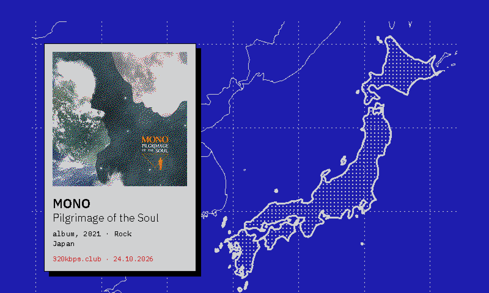 Liner label for MONO — Pilgrimage of the Soul