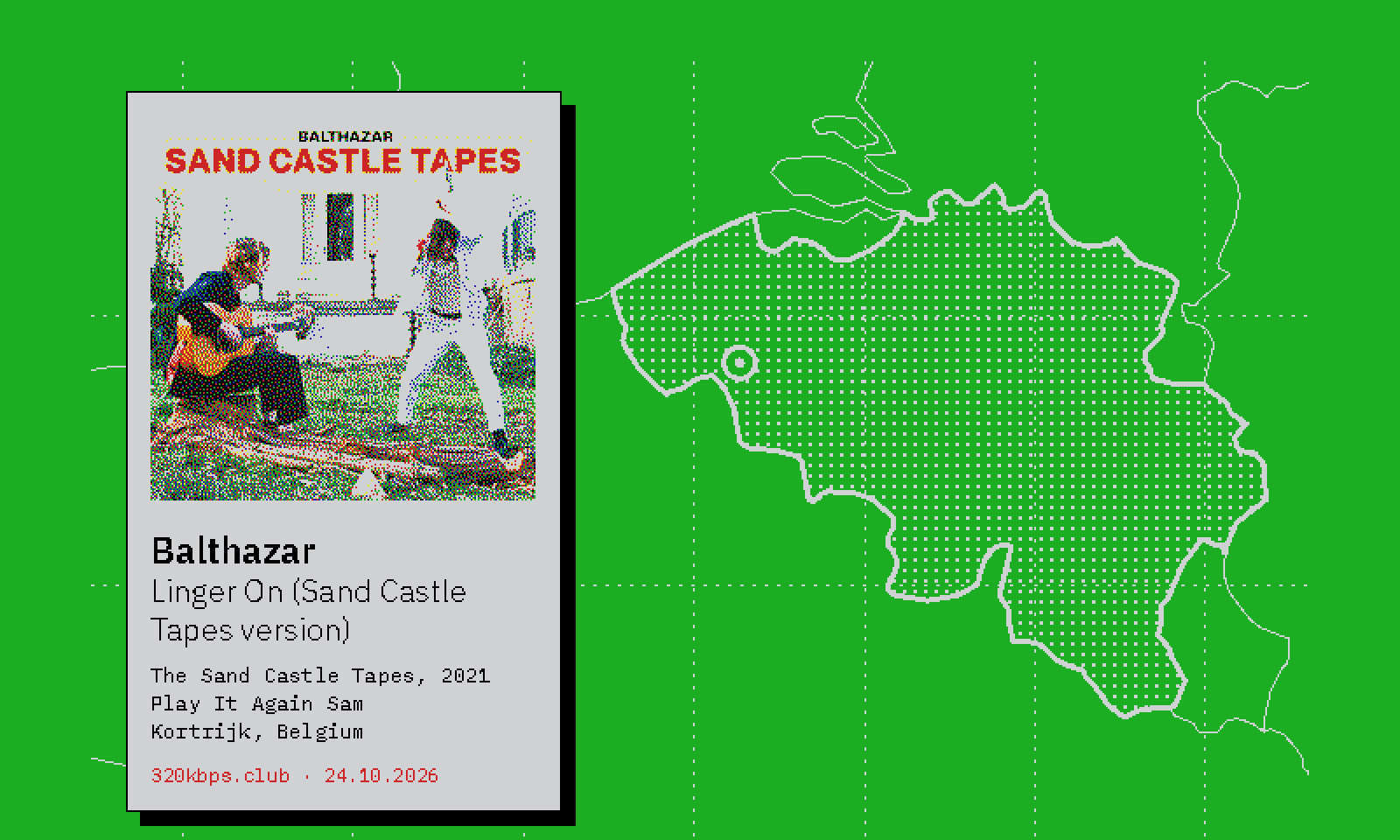 Liner label for Balthazar — Linger On (Sand Castle Tapes version)