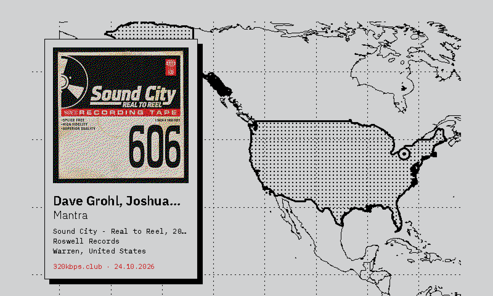 Liner label for Dave Grohl, Joshua Homme & Trent Reznor — Mantra