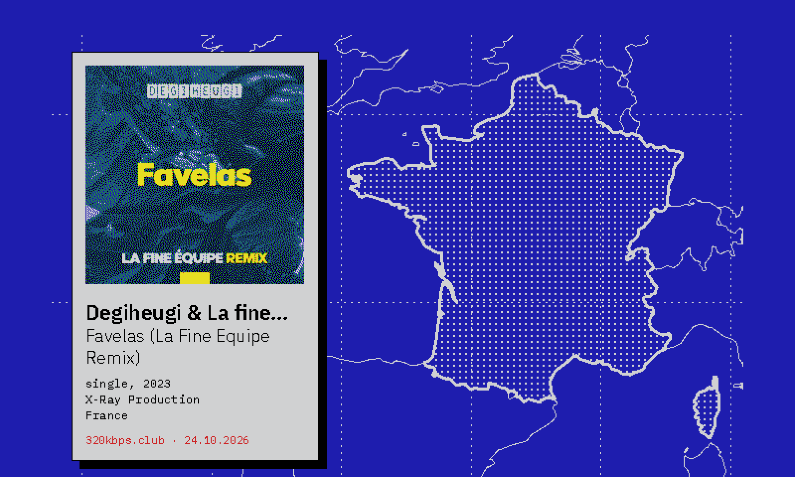 Liner label for Degiheugi & La fine équipe — Favelas (La Fine Equipe Remix)